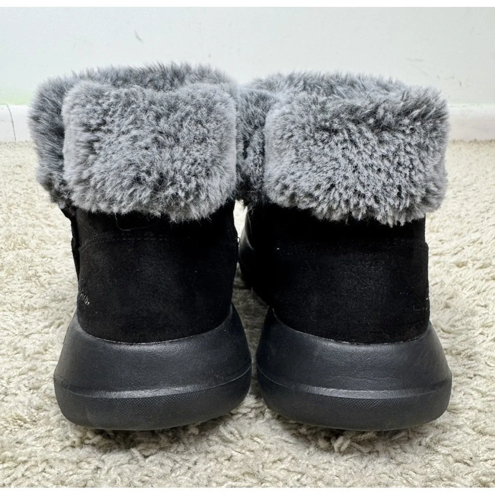 Skechers On The Go Joy Black Winter Faux Fur Lined Comfort Boots Women's‎ 9 Warm